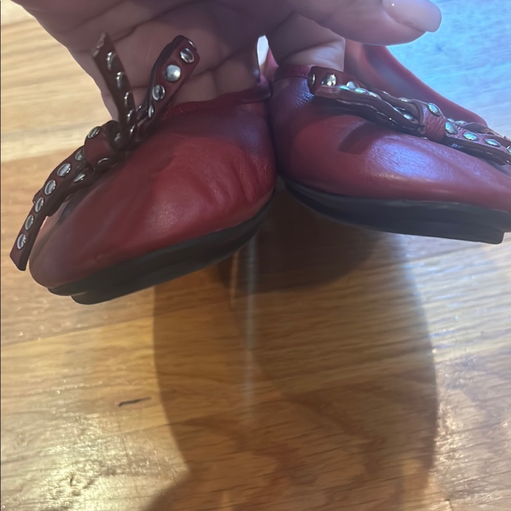 GAP Red Flats with Rhinestone Bow - Picture 2 of 6
